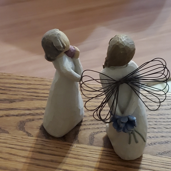 Willow Tree ~ Angel of Friendship w/ Brown puppy and 2 others. Lot of 3 - Picture 4 of 5